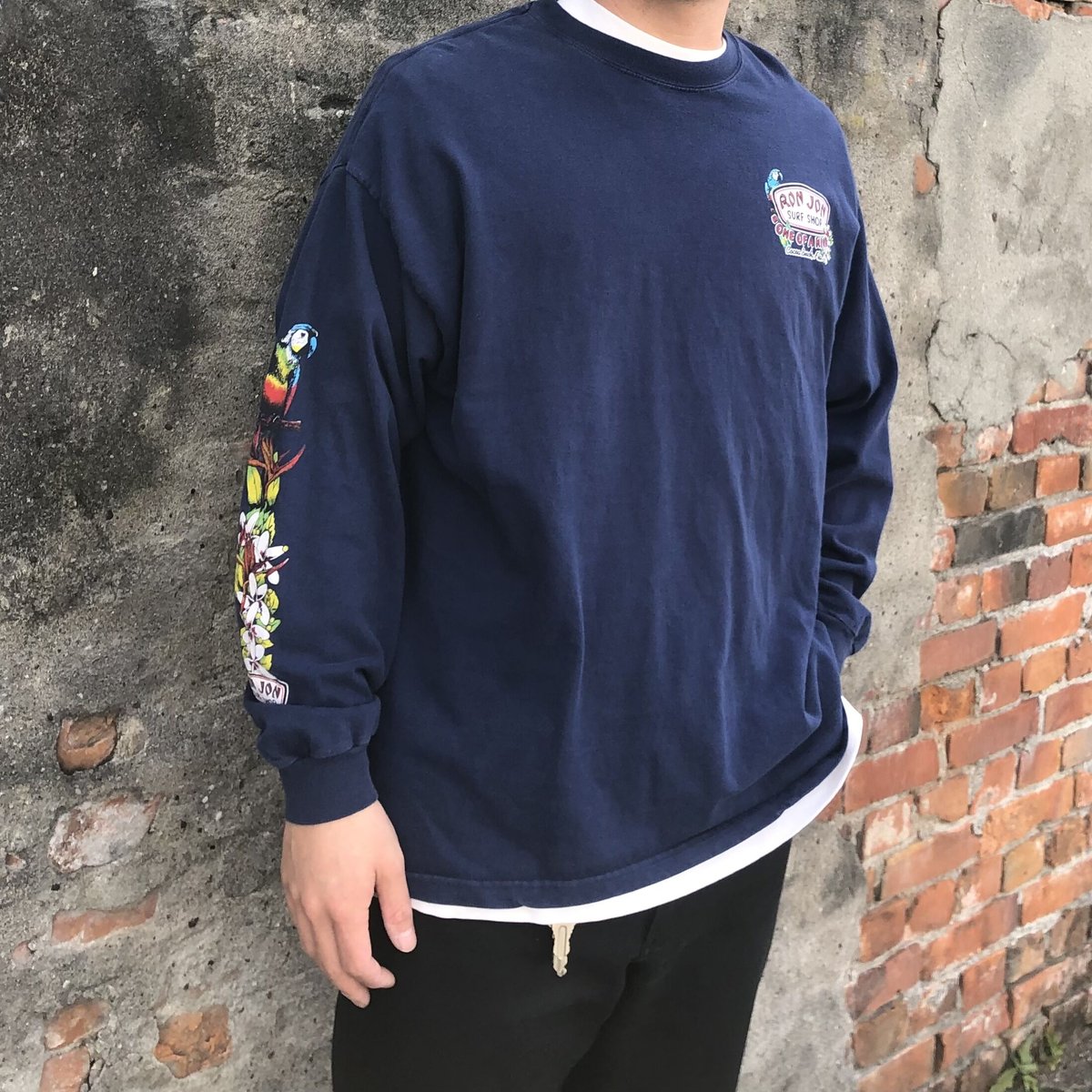 アメリカ製 ロンジョン 長袖 Tシャツ ロンT フェード USA製 RON JON プリントロンT | CUSTOM FEVER