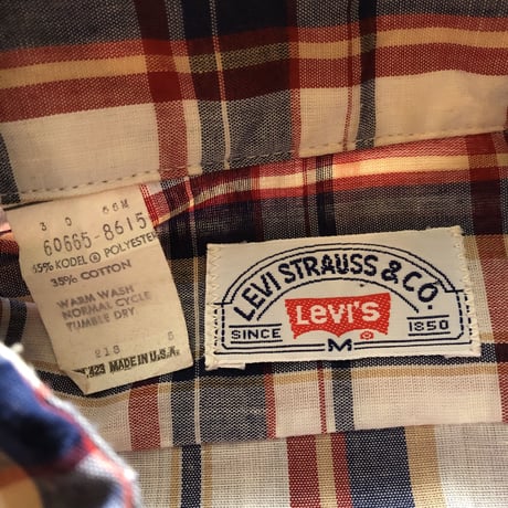 USA製80年代リーバイス 長袖チェックシャツ　M  ④
