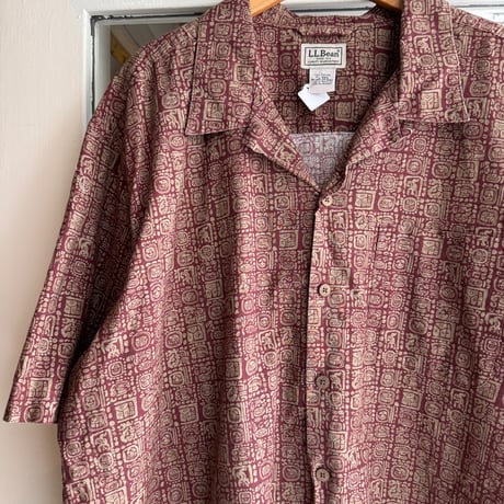 L.L.Bean 総柄コットンシャツ XL