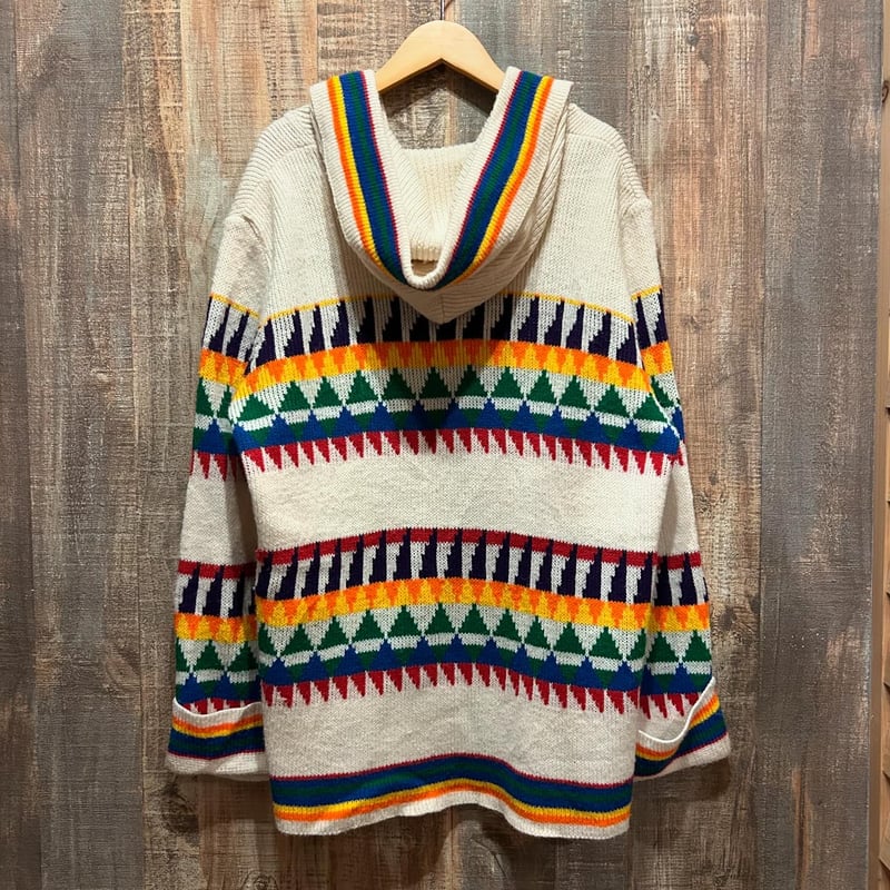 KAPITAL カラフル民族柄フードカーディガン フード付きカラフルカーディガン | CUSTOM FEVER