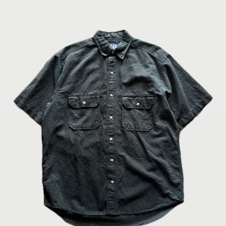 90's〜OLD GAP リネンコットン 半袖シャツ S