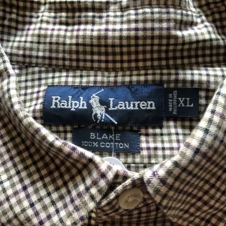 Ralph Lauren長袖チェックシャツ BLAKE