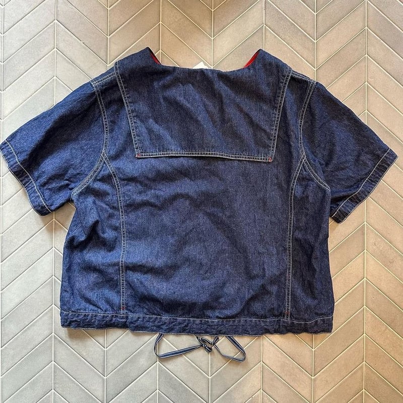 fig London◎デニムセーラーシャツ fig London（フィグロンドン）の「○△daily LINEN sailor BL