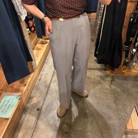 千鳥格子 スラックス