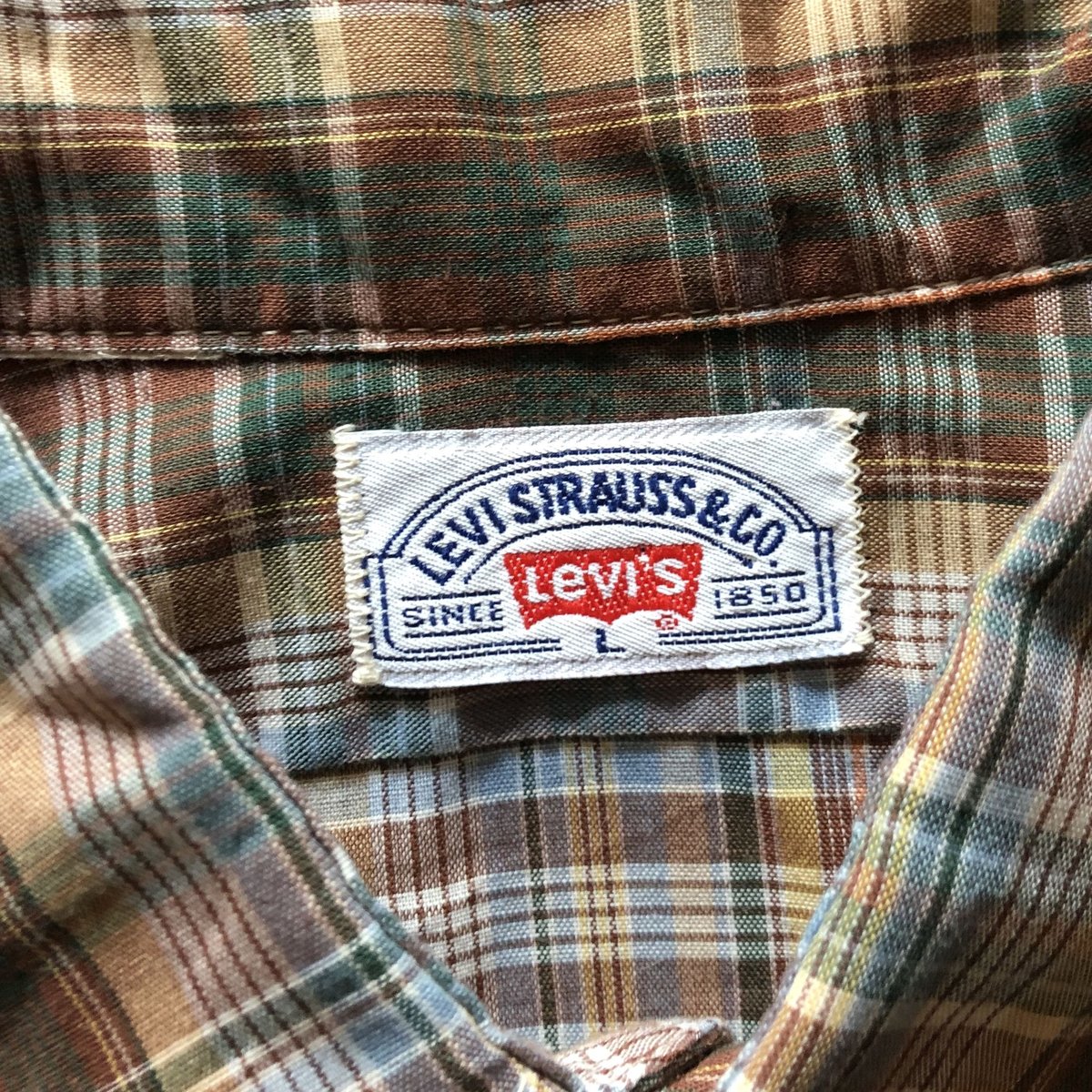 90年代 リーバイス Levi's LEVI STRAUSS & CO. 長袖 ライトネルチェックシャツ メンズL ヴィンテージ /eaa38490059cm肩幅