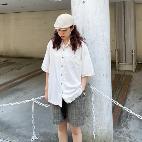 オープンカラーシルクシャツ