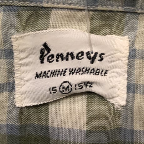 Vintage Pennys 半袖開襟チェックシャツ