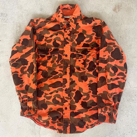 USA製Cabela's オレンジ迷彩シャツ