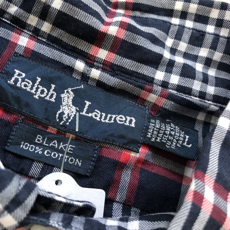 Ralph Lauren 半袖チェックシャツ 〝BLAKE〟L