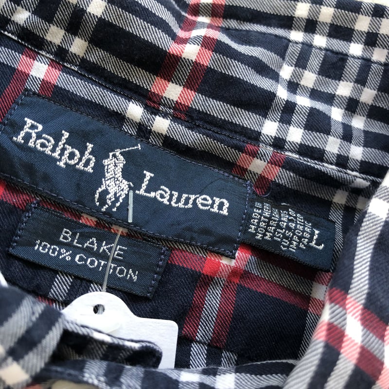 Ralph Lauren ブラックリネン グラフチェックシャツ　BLAKE 6774301063c06b4a0d843bfd33b03d