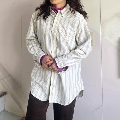 POLO ボタンダウンストライプシャツ
