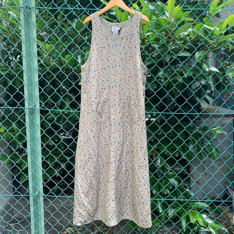 小花柄ノースリーブワンピ
