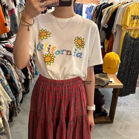 カリフォルニアにっこりお花Tシャツ
