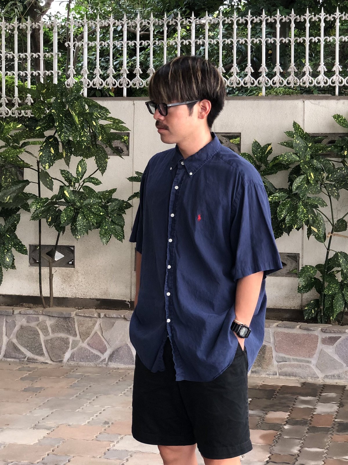 ラルフローレン 半袖無地シャツ 100%リネン ラルフリネンシャツ