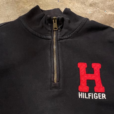 TOMMY HILFIGERコットンハーフジップスウェット