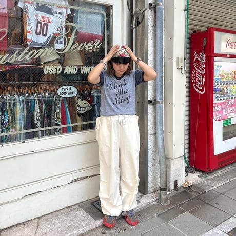 70〜80s USA製RUSSELL VネックリンガーTシャツ