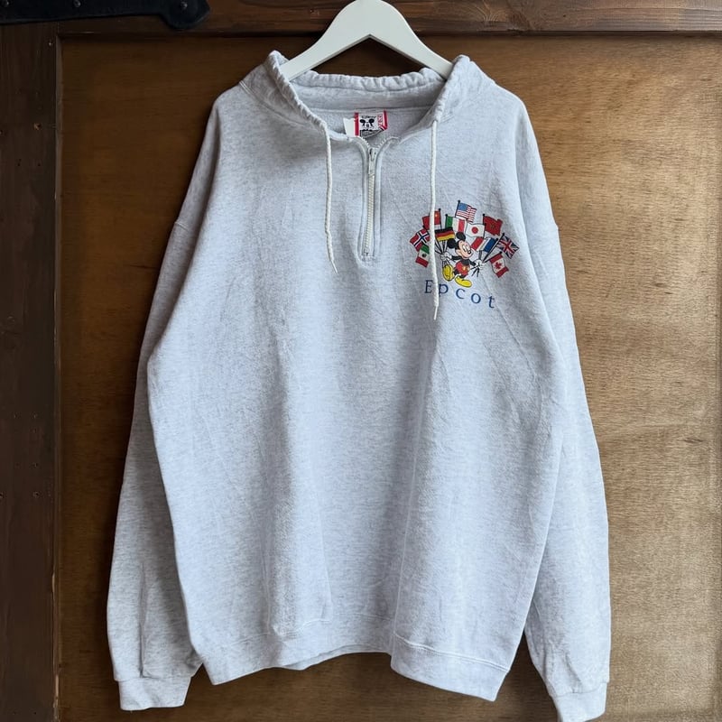 90s USA製 ハーフジップミッキースウェット | CUSTOM FEVER