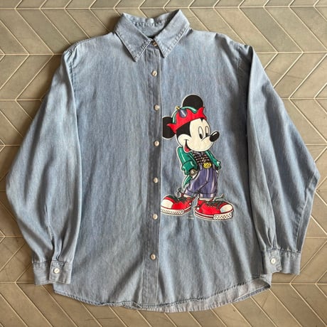 MICKEY UNLIMITED ミッキーデニムシャツ