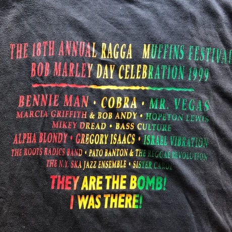 1999年 Bob Marley Day イベントTシャツ