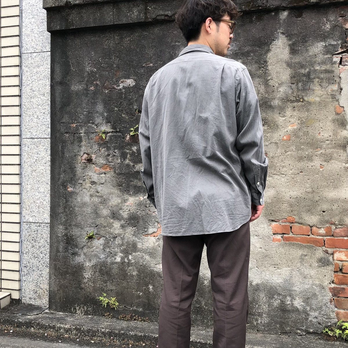 Ralph Lauren 無地シャツ 〝MARLOWE〟L グレー | CUSTOM FEVER