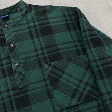 90s GAP ヘンリーネックバンドカラーシャツ