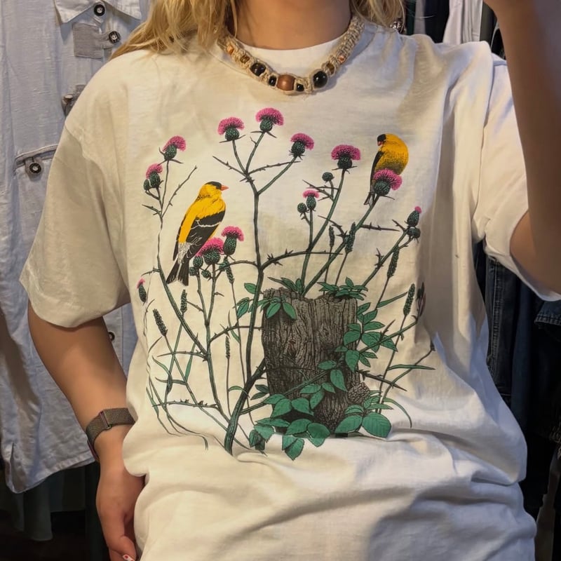 Supreme 花と鳥プリント シャツ XL USA製 鳥×お花プリントTシャツ | CUSTOM FEVER