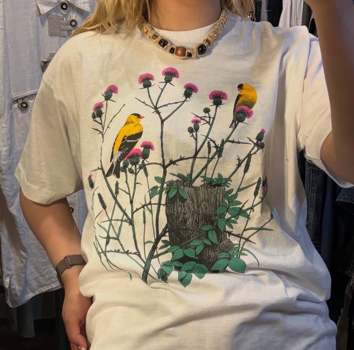 Supreme 花と鳥プリント シャツ XL USA製 鳥×お花プリントTシャツ | CUSTOM FEVER