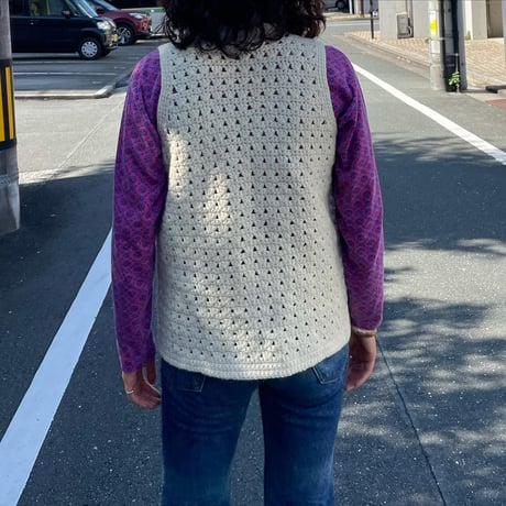 シンプルニット編みベスト