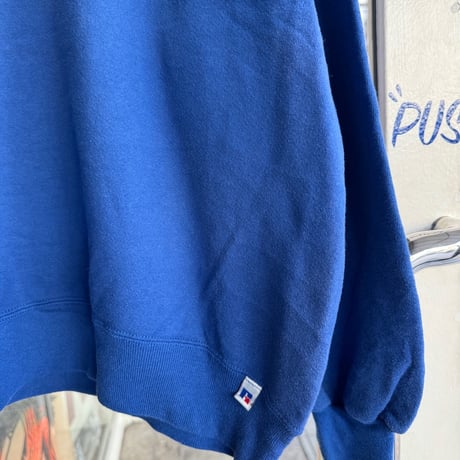90's USA製RUSSELL無地スウェット XL ブルー