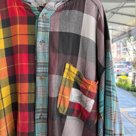QUIKSILVER フード付き クレイジーパターン ネル