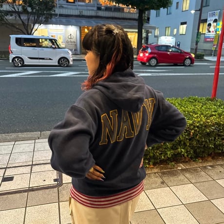 USA製 U.S NAVY プリントフーディー