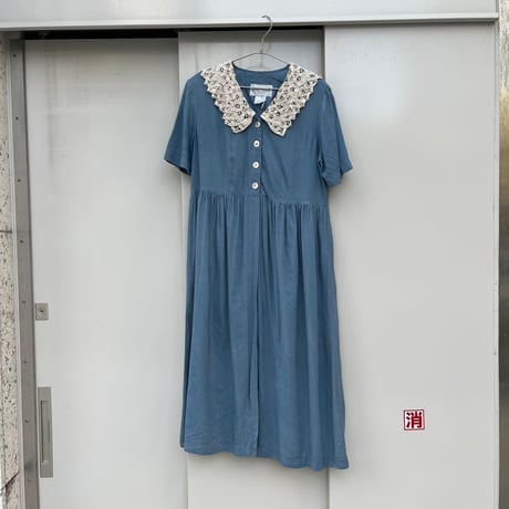 PLAZA SOUTH レース襟付ワンピース