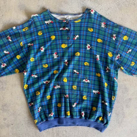 シルベスター・キャット×トゥイーティー ヘンリーネックロンT