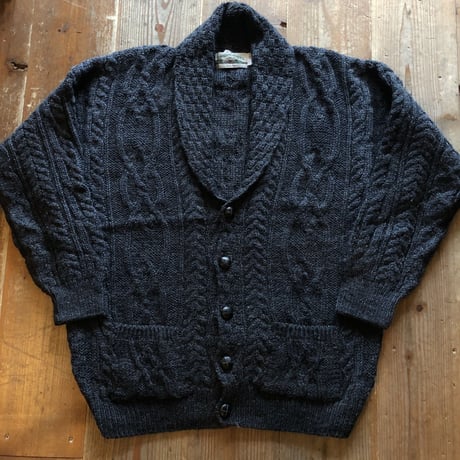 arancrafts フィッシャーマンショールカラーカーディガン
