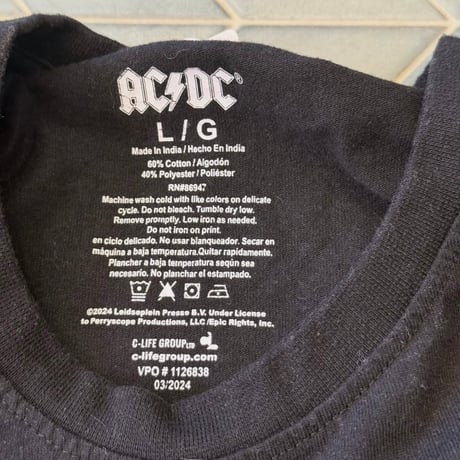 AC/DC バンドTシャツ