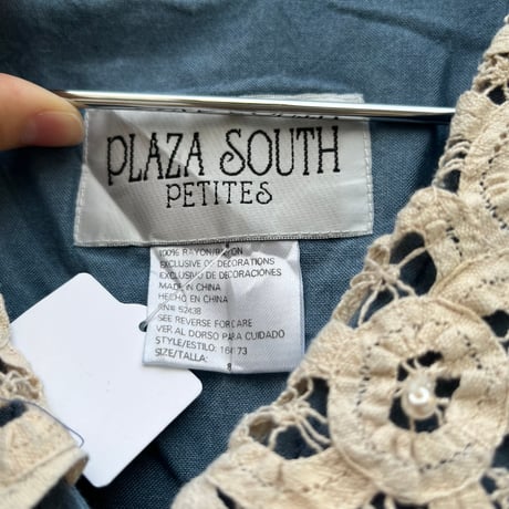PLAZA SOUTH レース襟付ワンピース