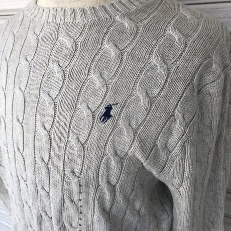 POLO ケーブルコットンニット