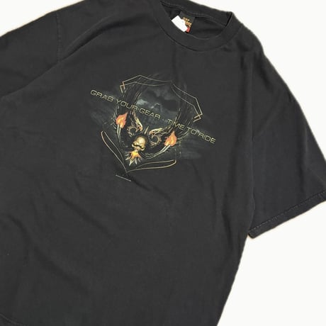 バイクショッププリントTシャツ  XL