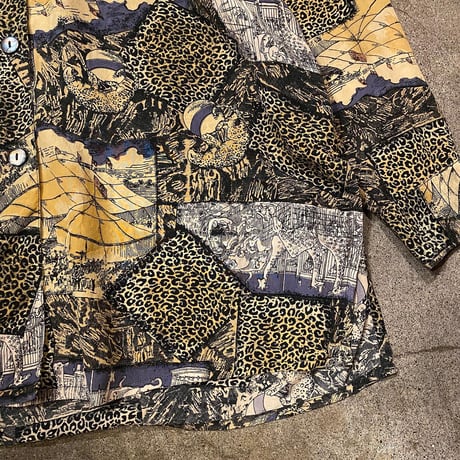 SILK柄シャツ