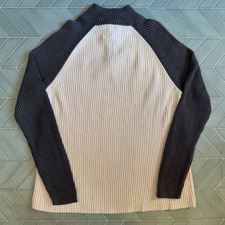 NAUTICA JEANS ラグランハーフジップニット