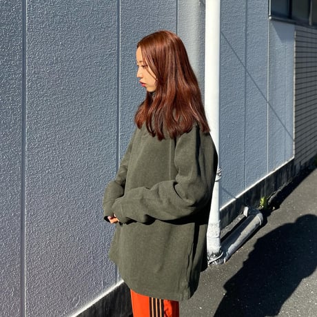 POLOハーフジップコットンニット