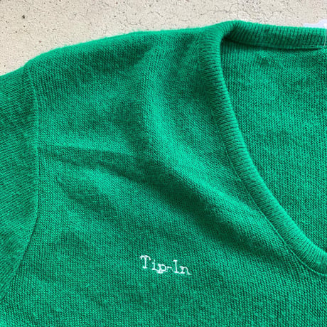 LACOSTE Vネックアクリルニット