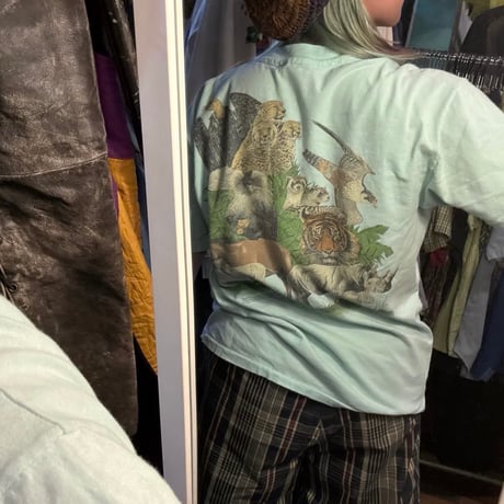 USA製 Hanes 両面アニマルプリントTシャツ