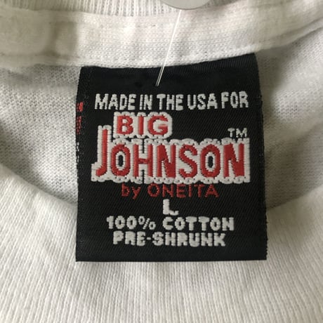 90's 未使用 BIG JOHNSON  プリントTシャツ