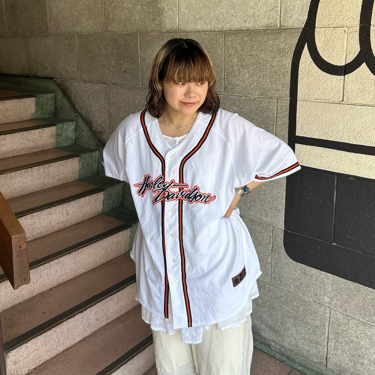 ハーレーダビッドソンベースボールシャツ、アメカジ、下北古着 fit=scale-down,w=1200