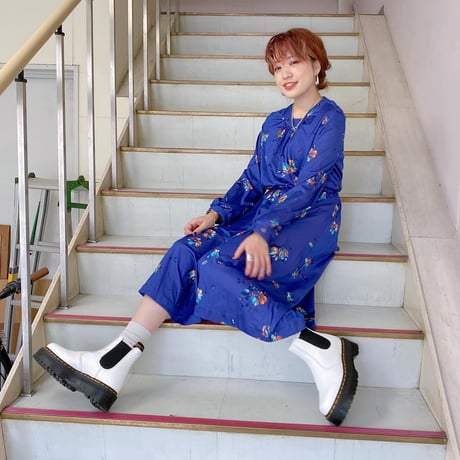 花柄ギャザーワンピース