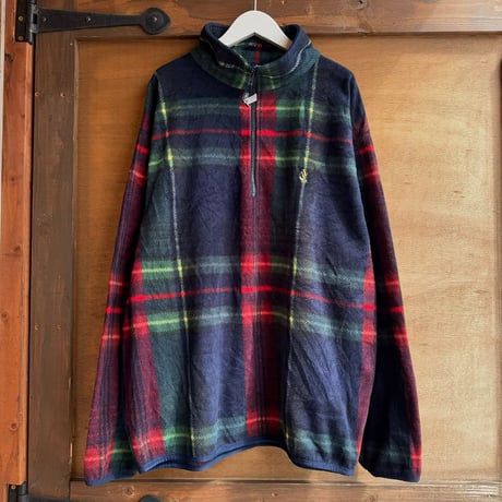 90s USA製 nautica チェック柄フリース