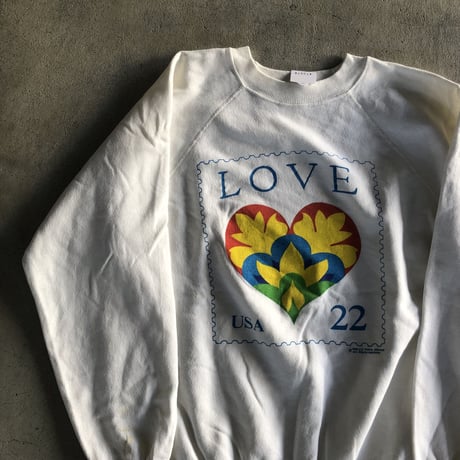 80's USPS 切手プリントスウェット 白