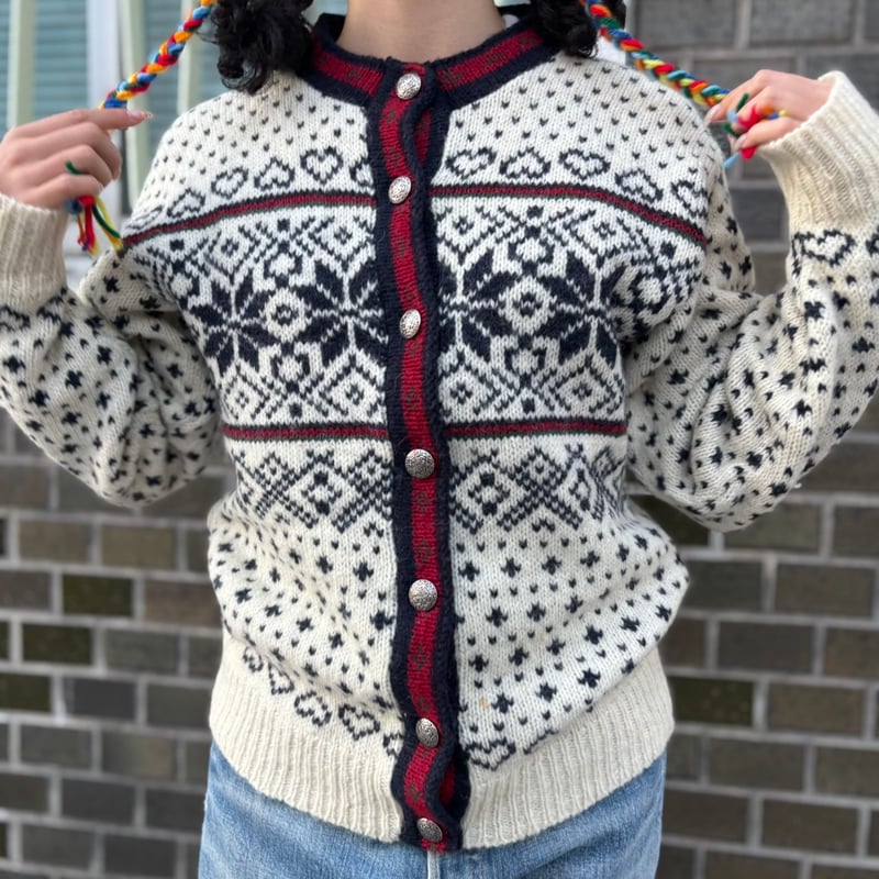 L.L.Bean ノルディック柄ニットカーディガン | CUSTOM FEVER