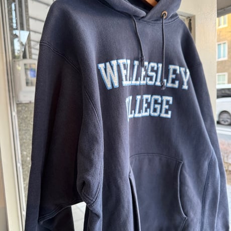 90's USA製 Champion Reverse Weave “WELLESLEY COLLEGE” Hoodie L